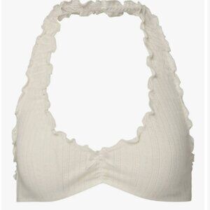 Ruffle Halter Bra